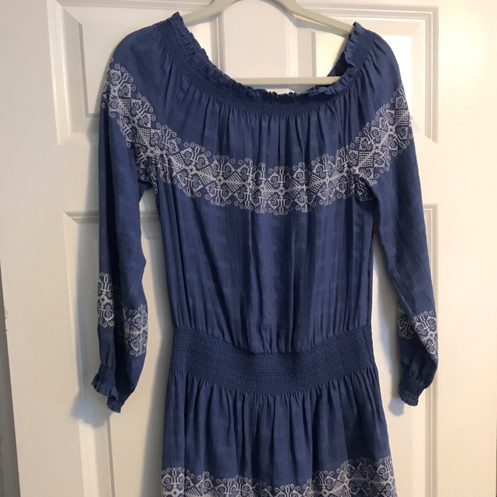 tory burch blue dress